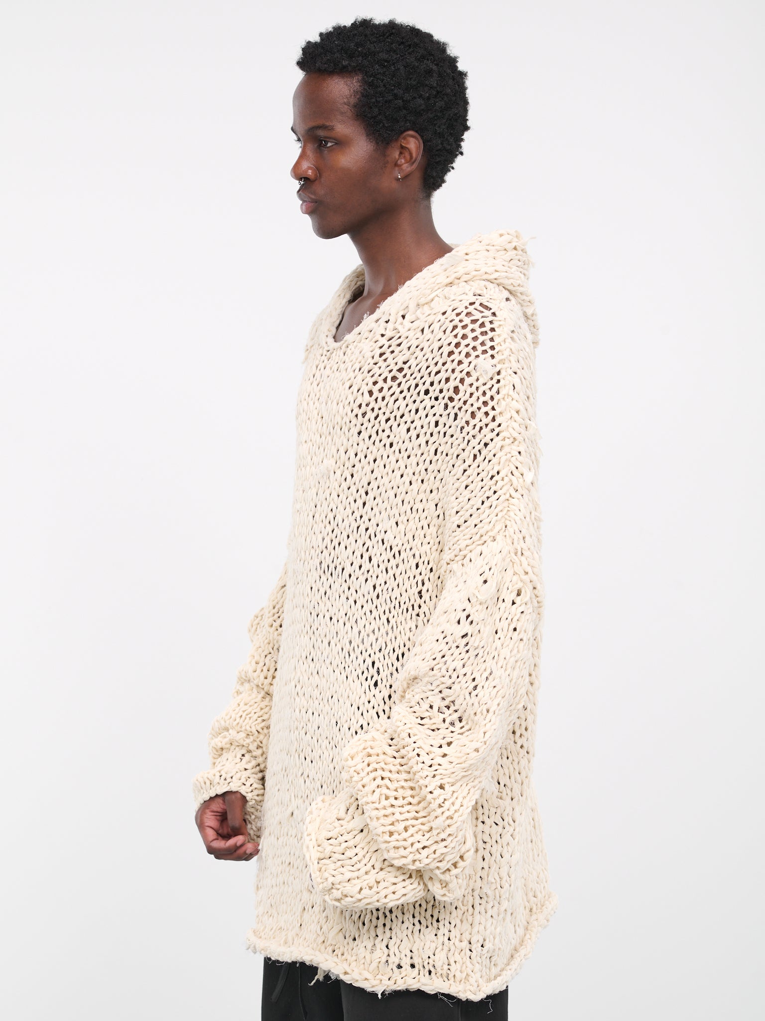 Oversized Knit Hoodie (AIR01N001-NATURAL)