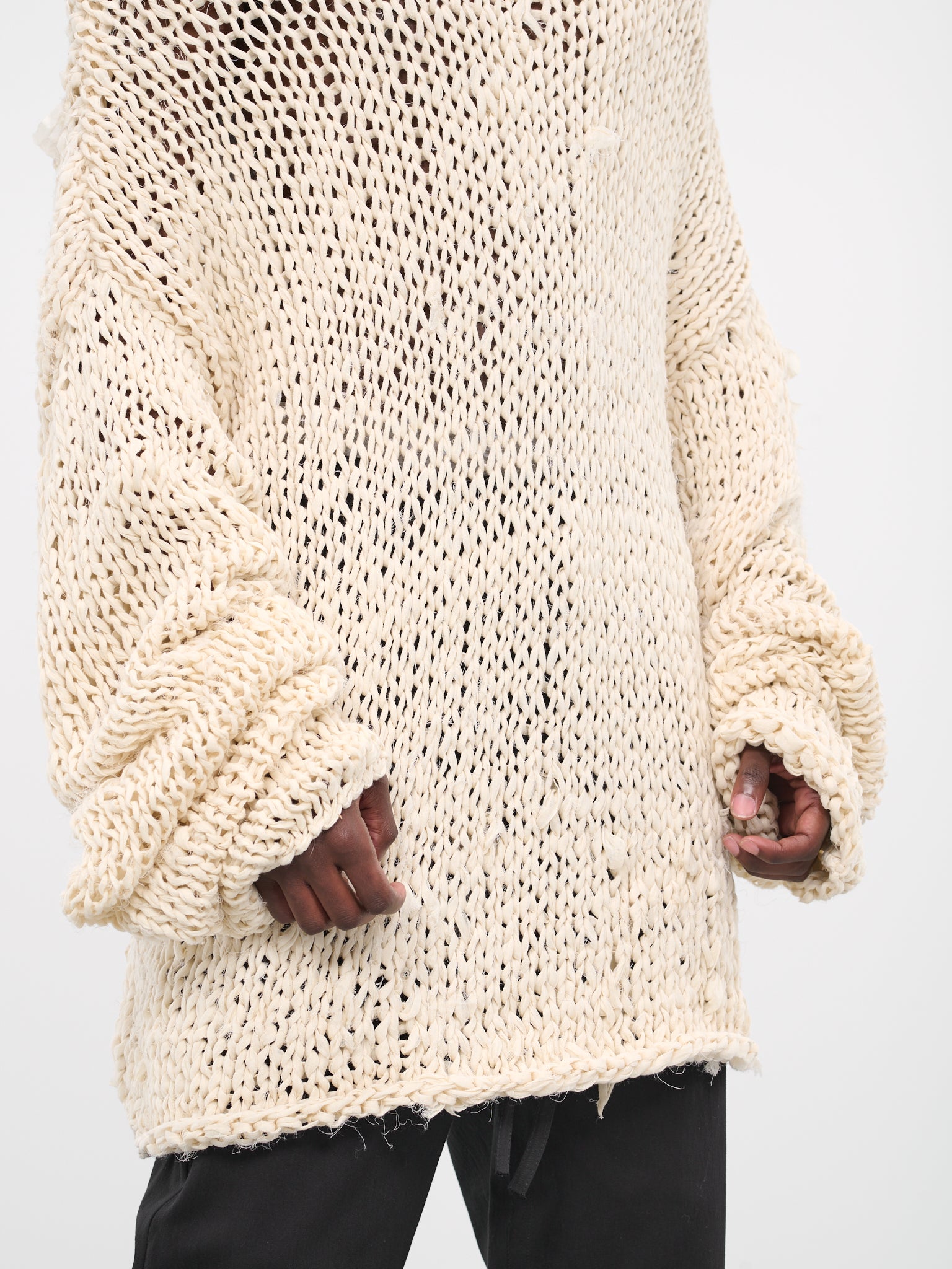 Oversized Knit Hoodie (AIR01N001-NATURAL)