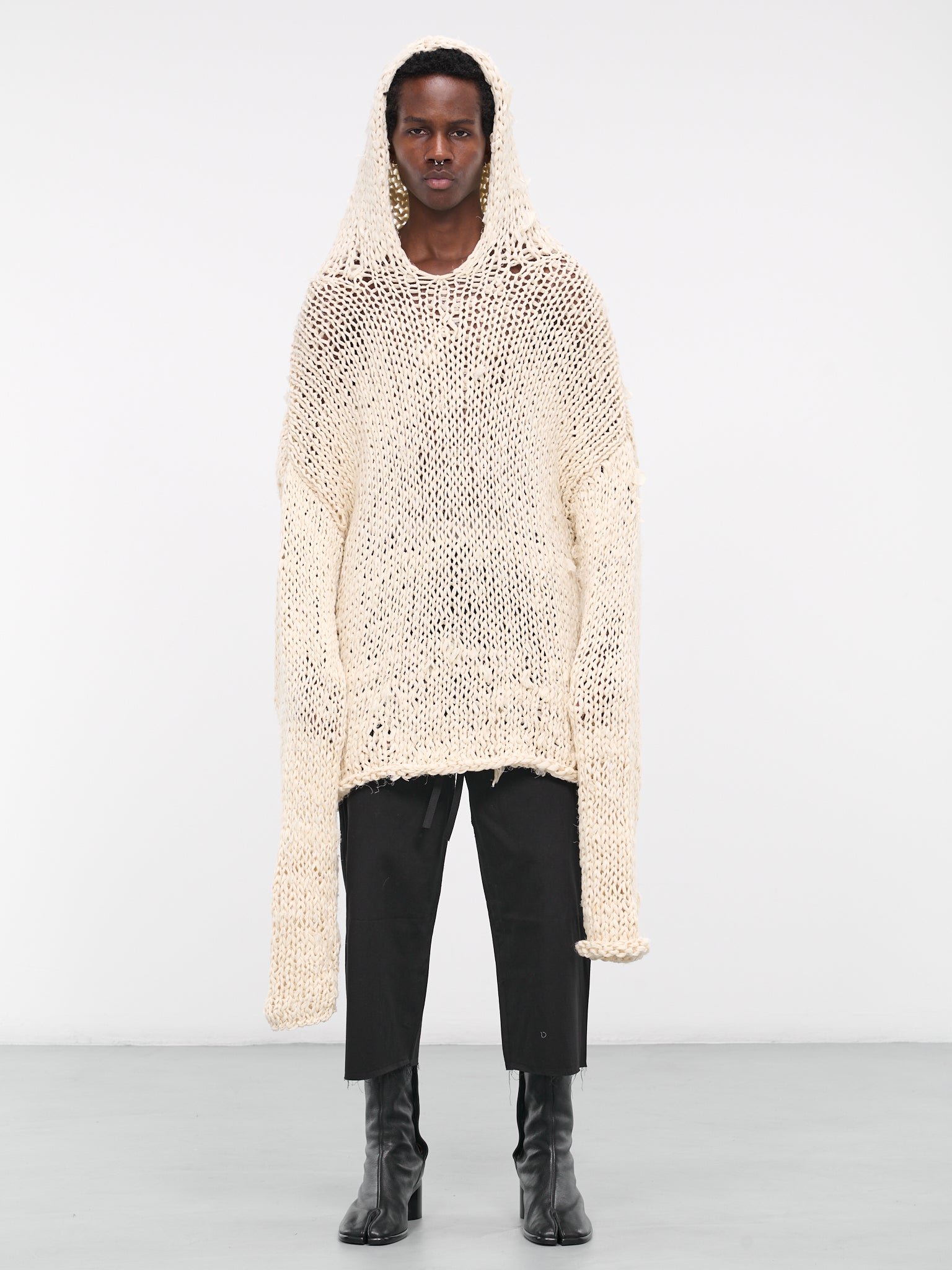 Oversized Knit Hoodie (AIR01N001-NATURAL)