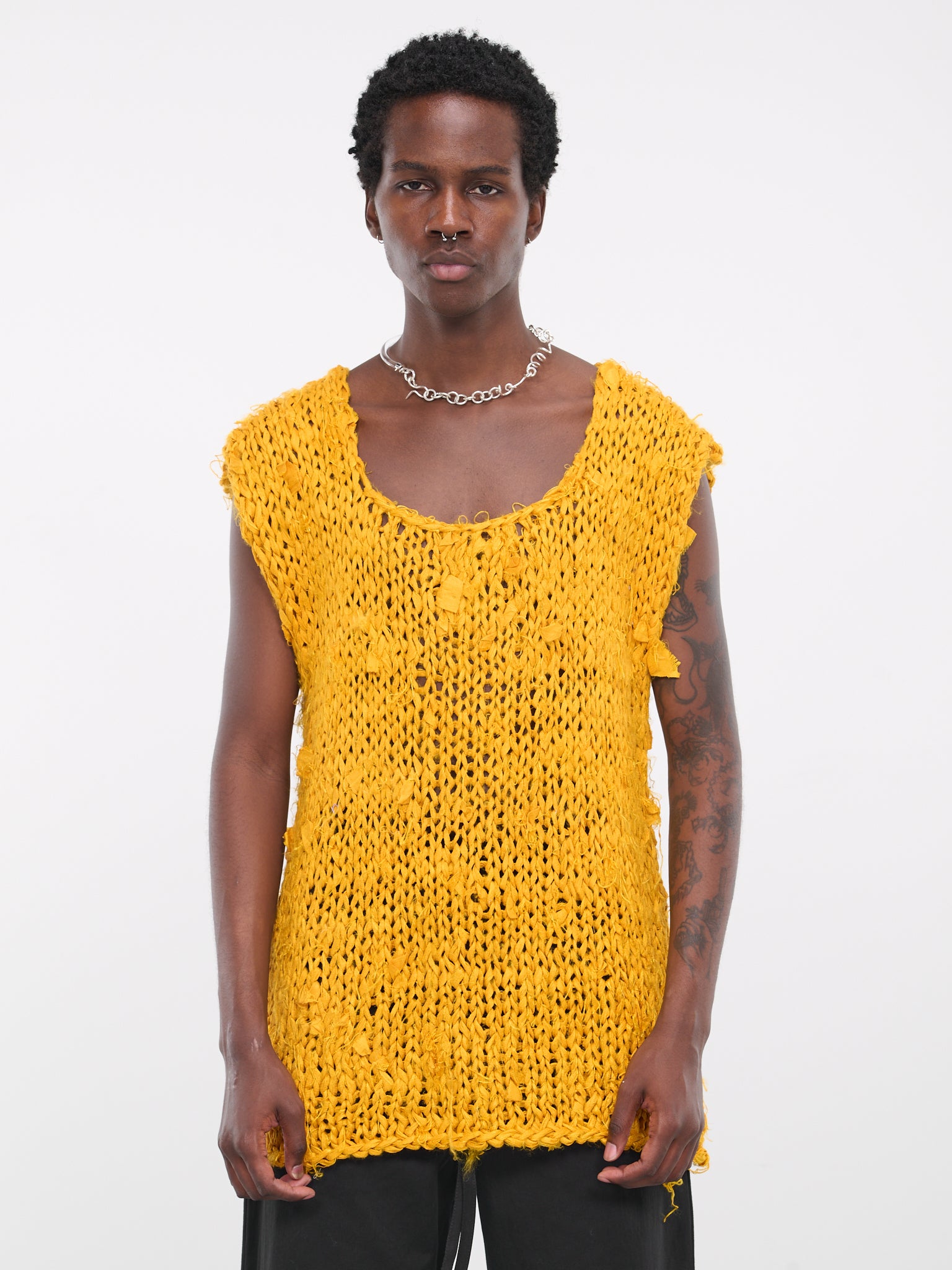 Oversized Knit Tank (AIR01N002-SAFFRON)