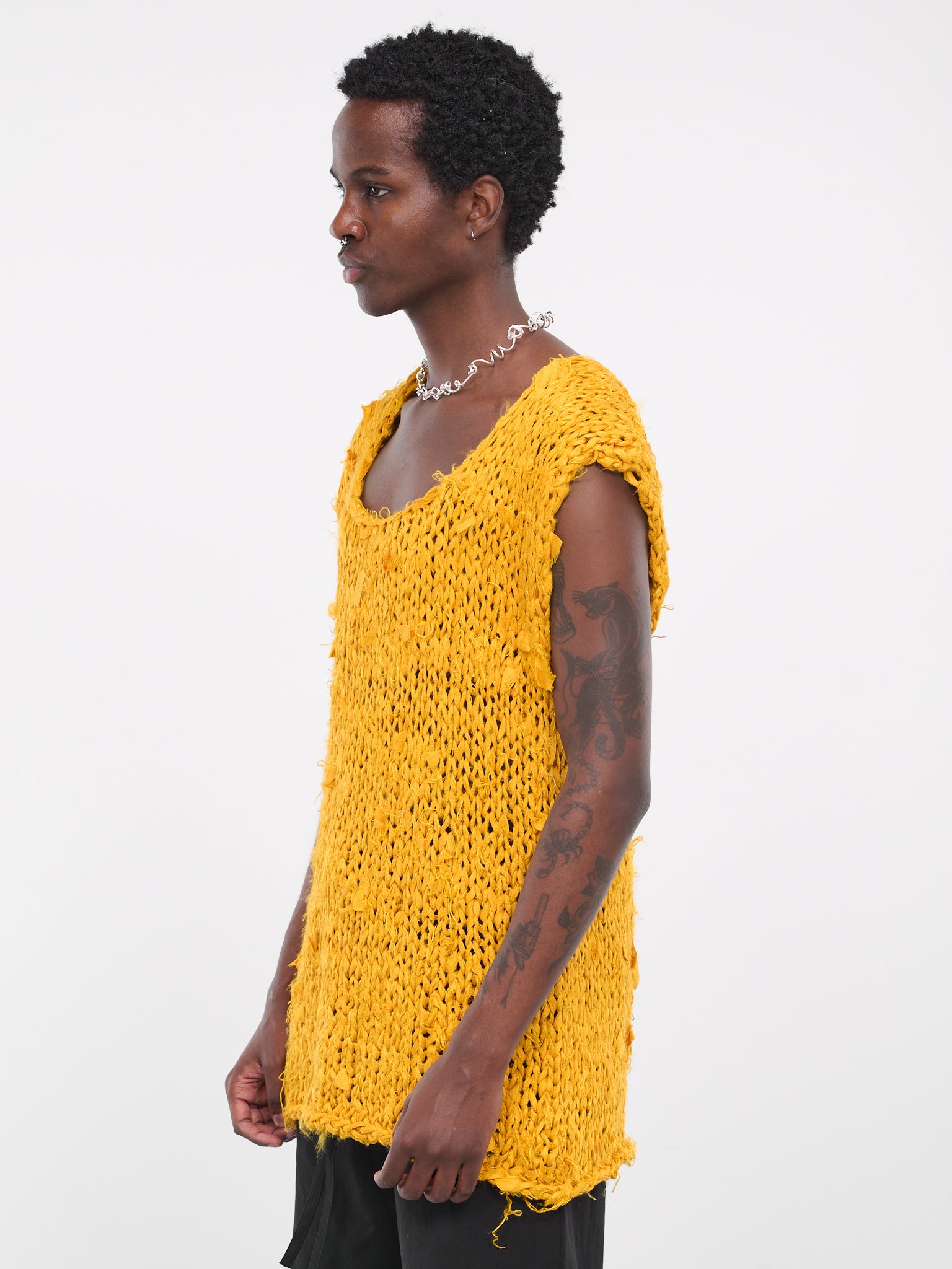 Oversized Knit Tank (AIR01N002-SAFFRON)