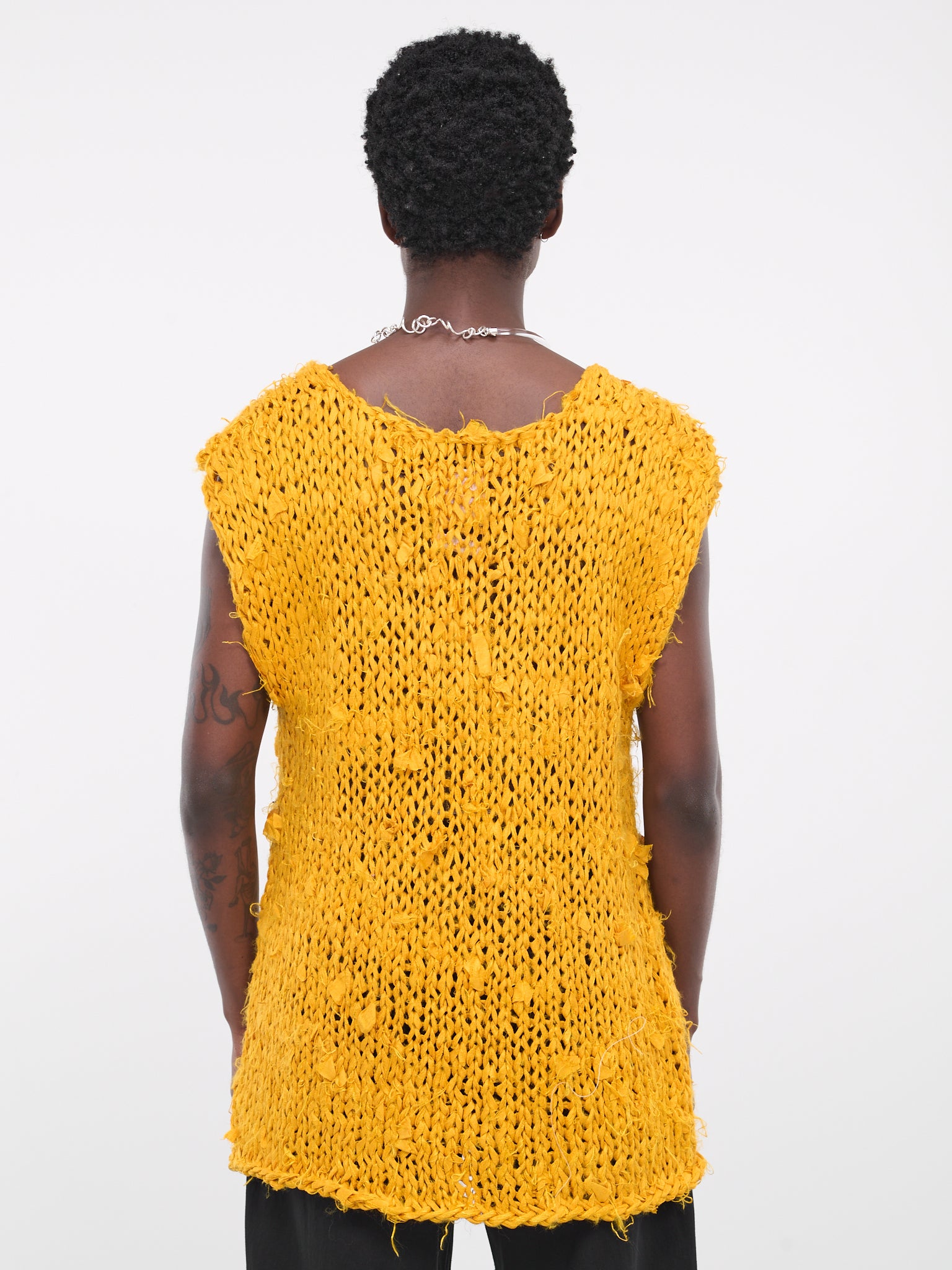 Oversized Knit Tank (AIR01N002-SAFFRON)