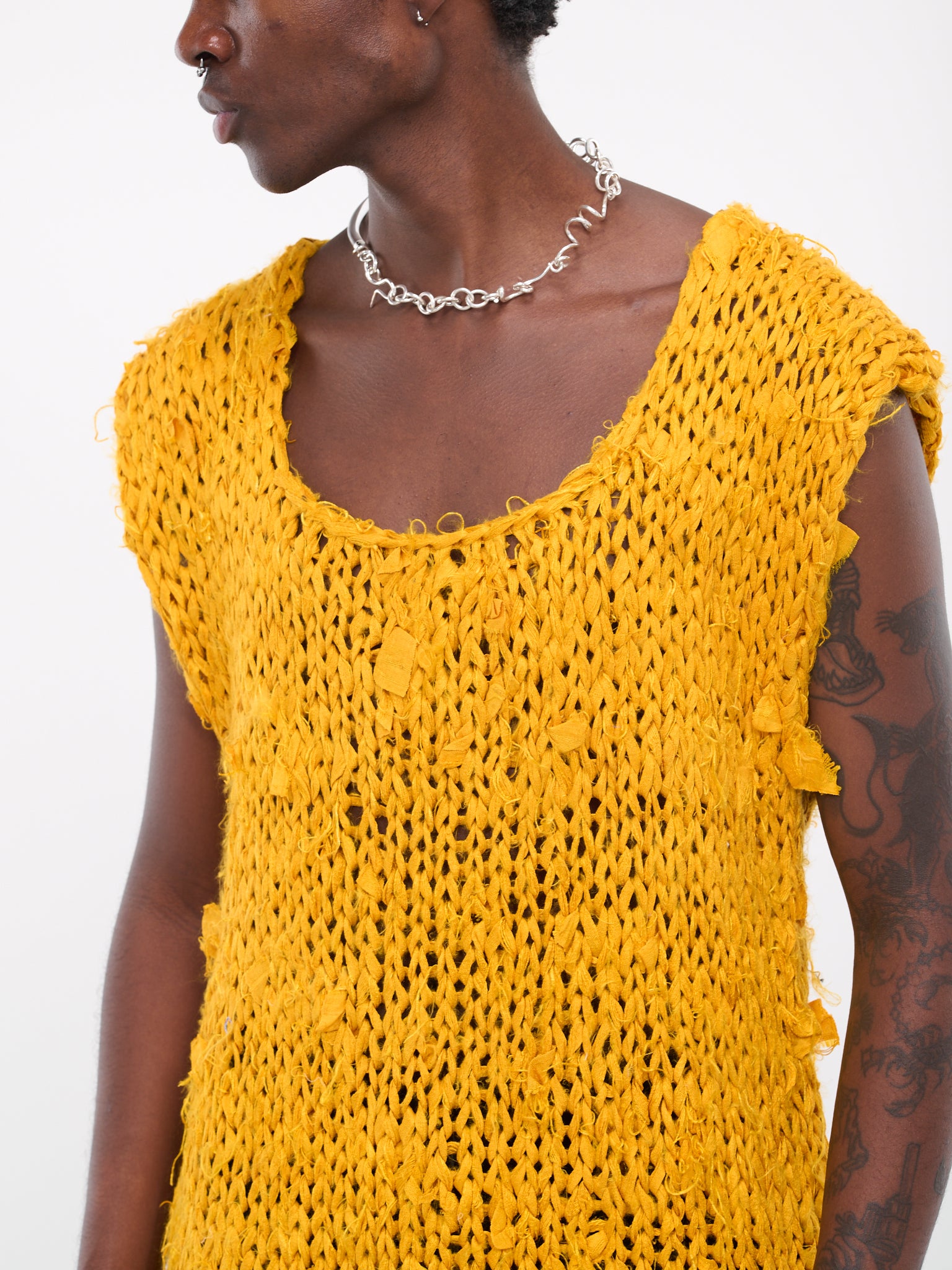 Oversized Knit Tank (AIR01N002-SAFFRON)