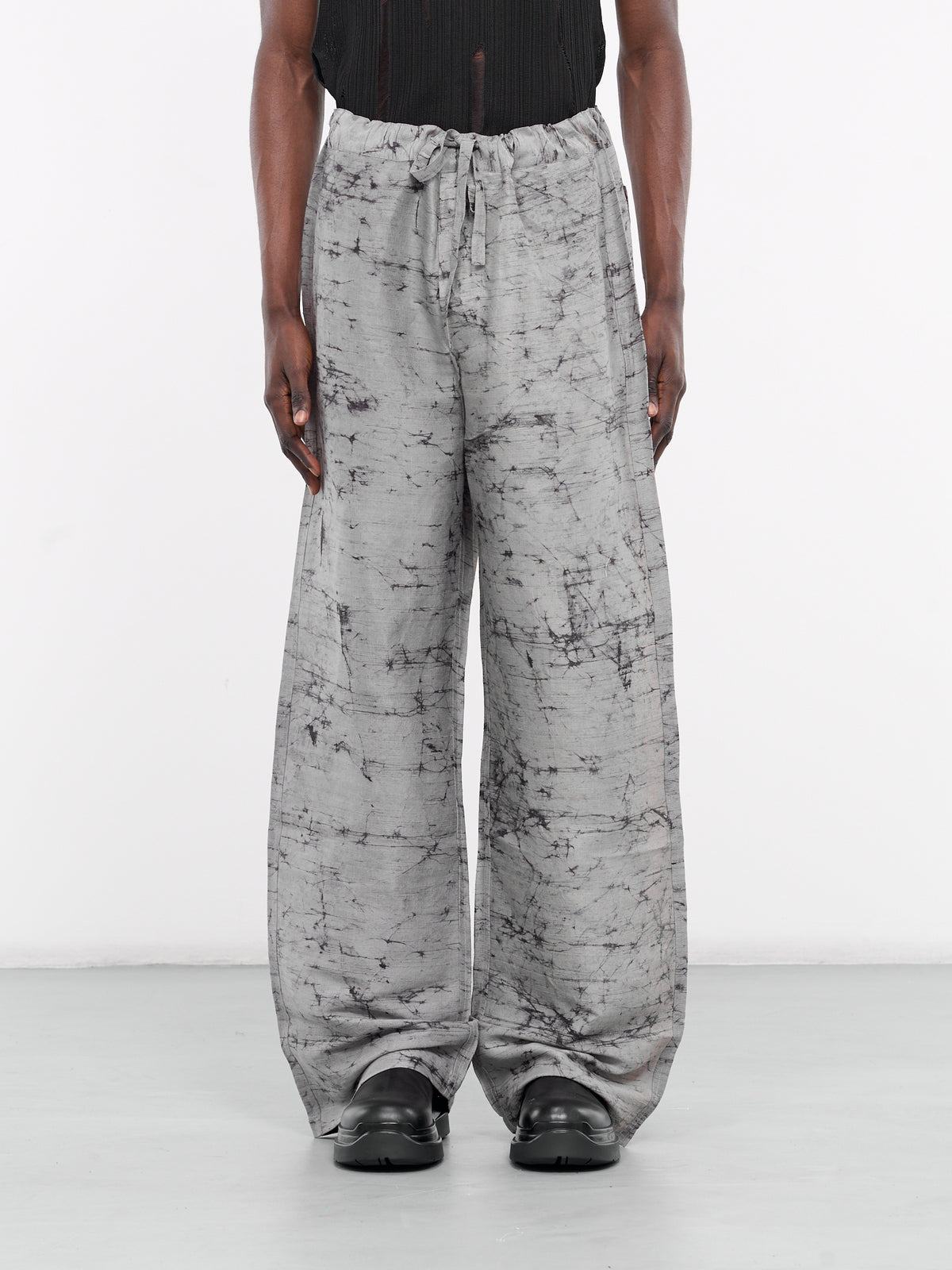 Silk Batik Pajama Pants (AIR03P011-BLACK)