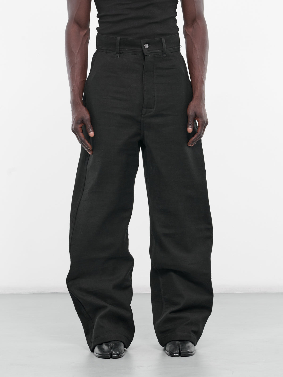 Gauze Baggy Denim Trousers (AIR03P101-BLACK)