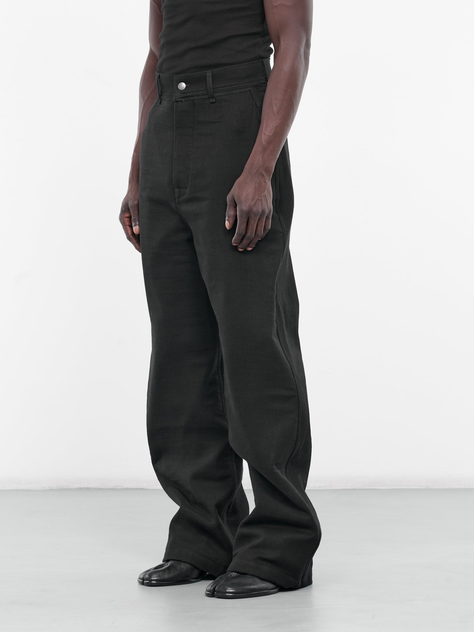 Gauze Baggy Denim Trousers (AIR03P101-BLACK)
