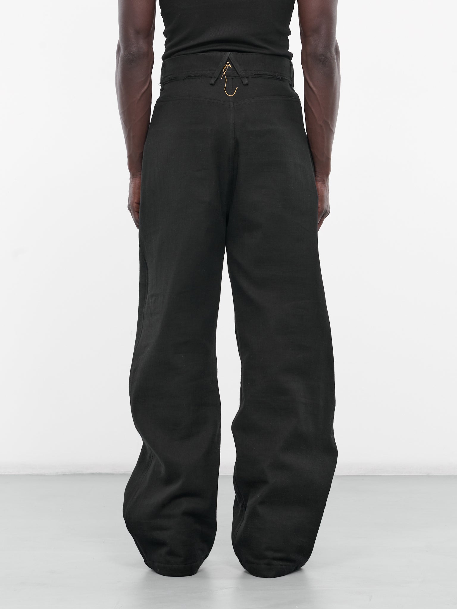 Gauze Baggy Denim Trousers (AIR03P101-BLACK)