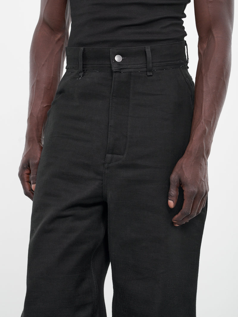 Gauze Baggy Denim Trousers (AIR03P101-BLACK)