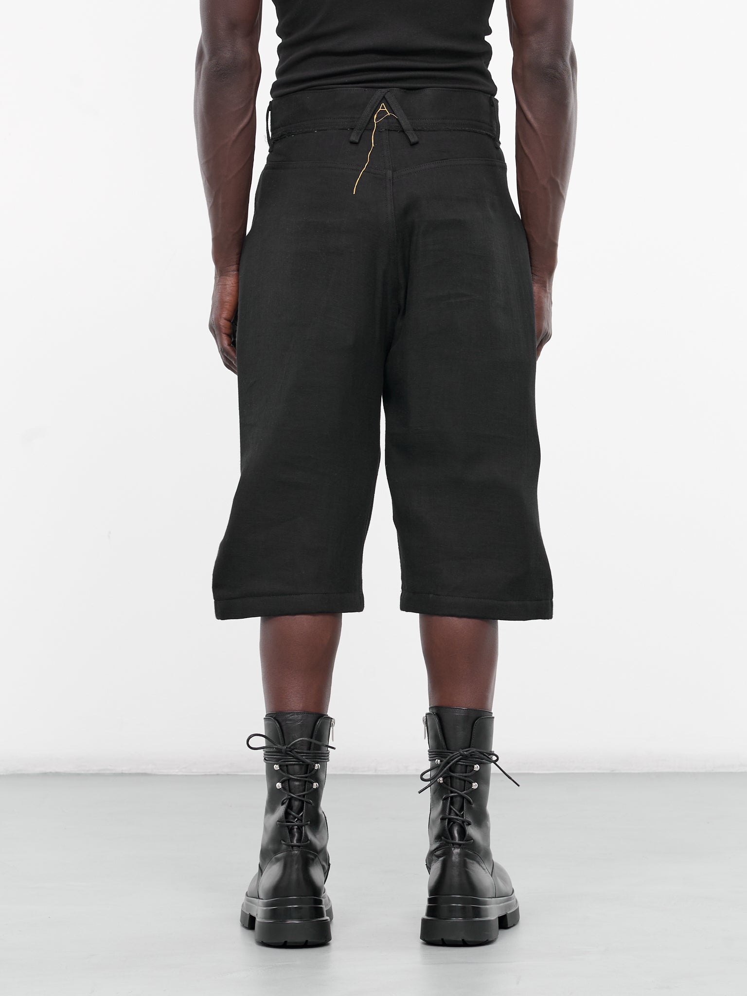 Gauze Baggy Denim Shorts (AIR03P104-BLACK)