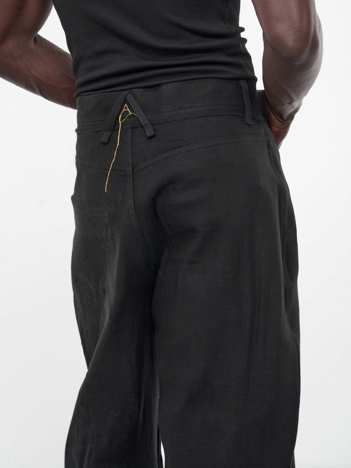 Gauze Baggy Denim Shorts (AIR03P104-BLACK)