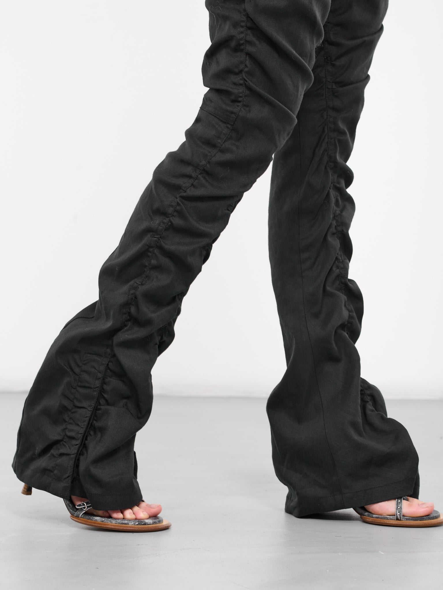 Fluid Linen Trousers (AK0758-BLACK)