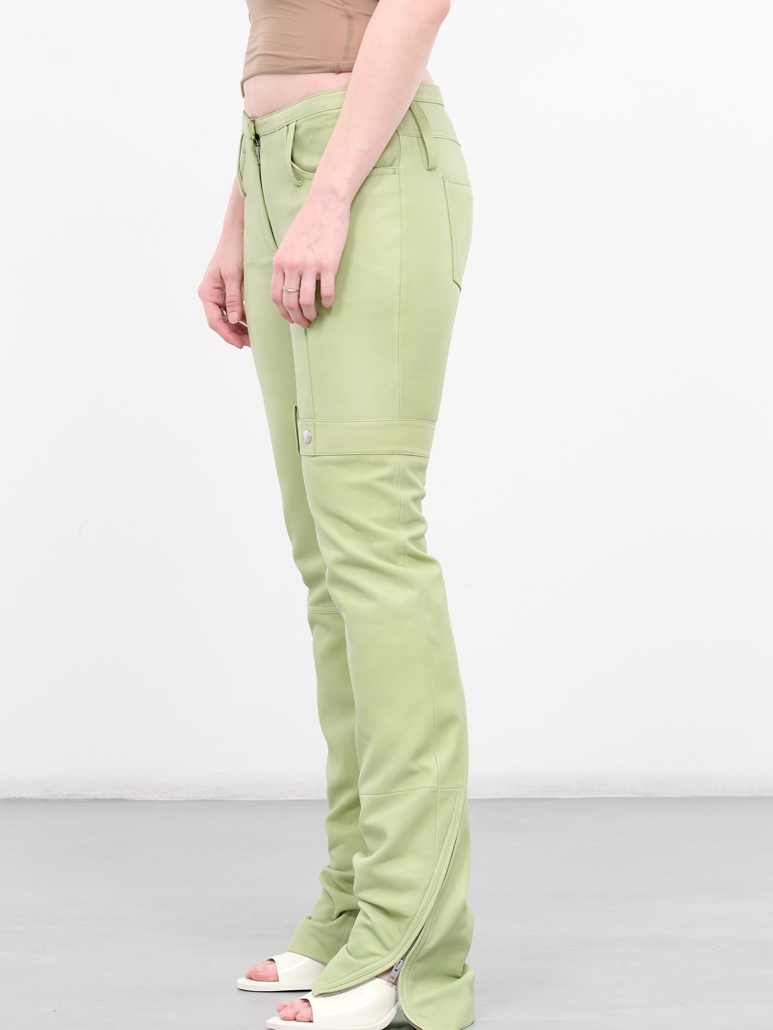 Leather Trousers (AK0760-PISTACHIO-GREEN)