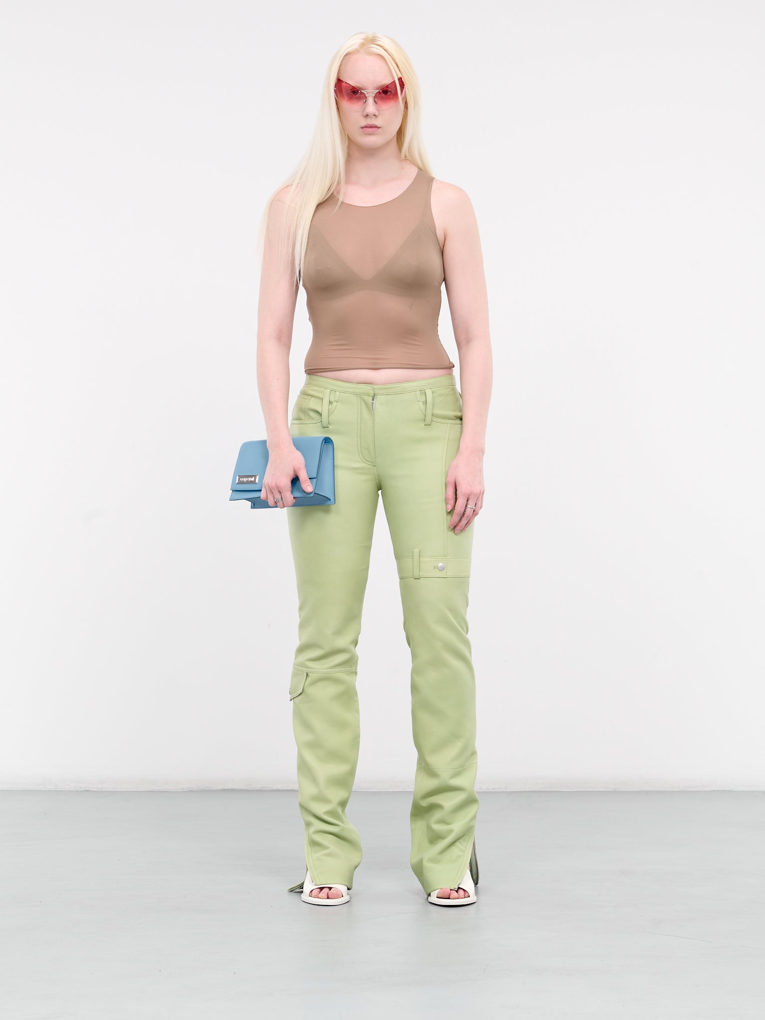 Leather Trousers (AK0760-PISTACHIO-GREEN)