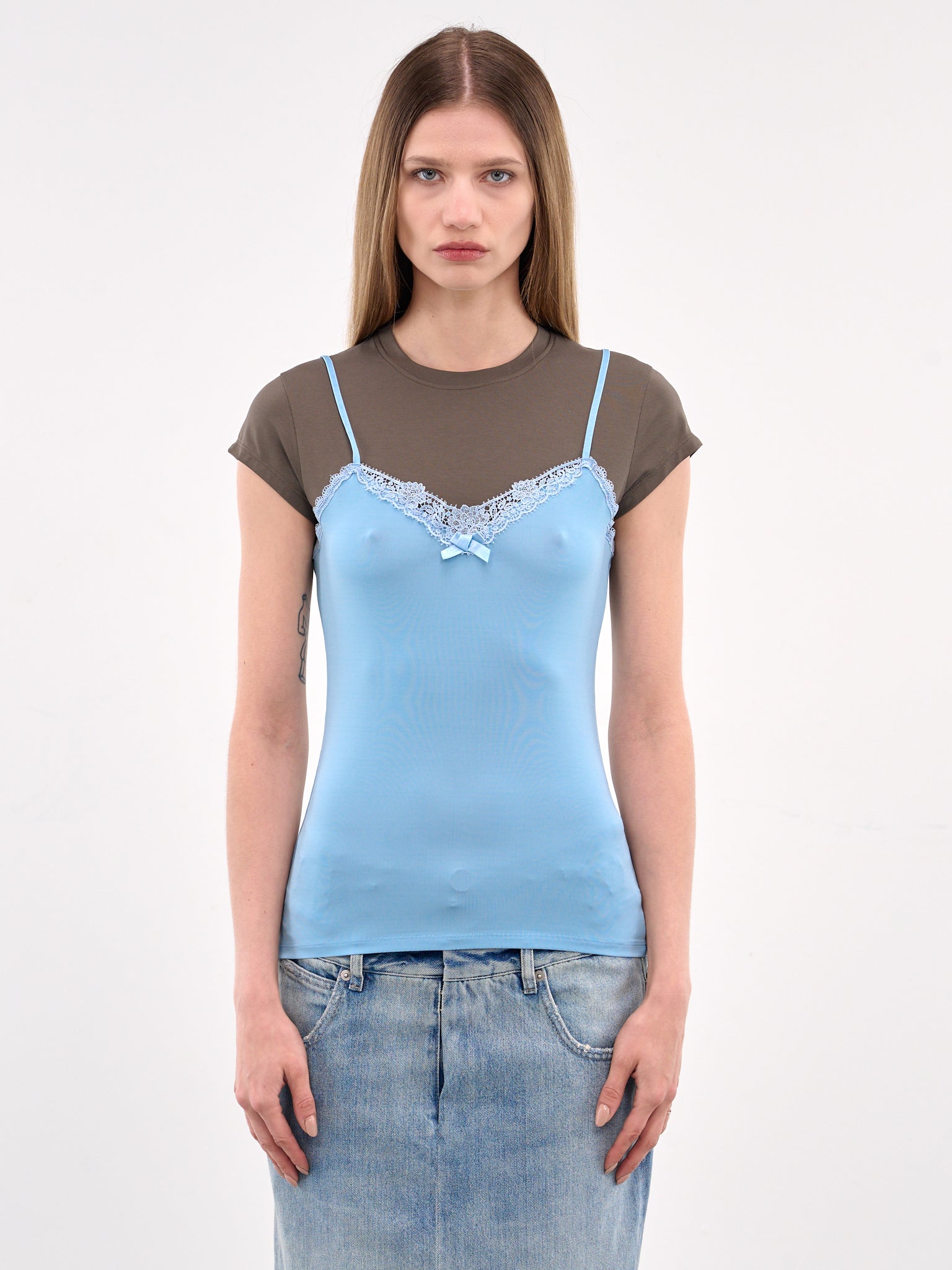 Layered Strap Tee (AL0458-GREY-BLUE)