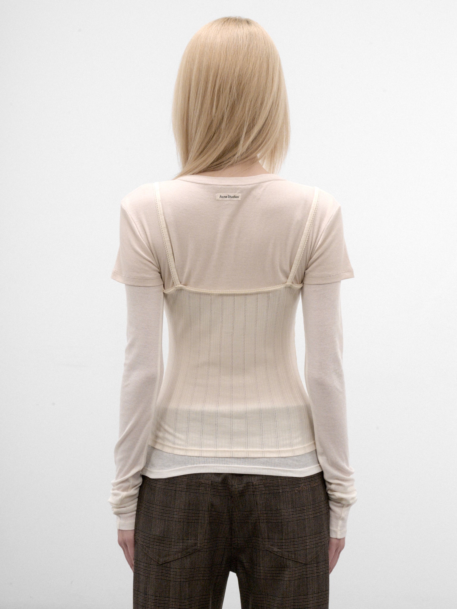 Ivory Layered Long Sleeve Top (AL0556-6D8101-WHITE-OFF-WHITE)