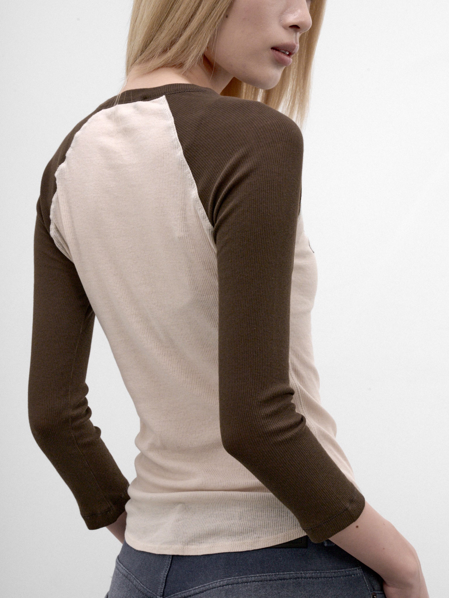 Beige Raglan Graphic Long Sleeve (AL0558-AF4101-BEIGE-BROWN)