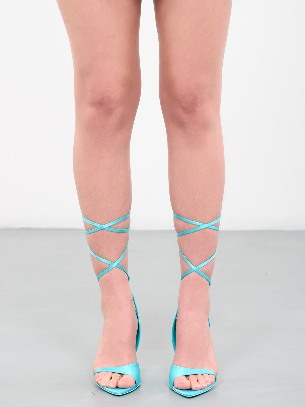 Self-Tie Strap Heels (ALMA-100-TESS-TURQUOISE)