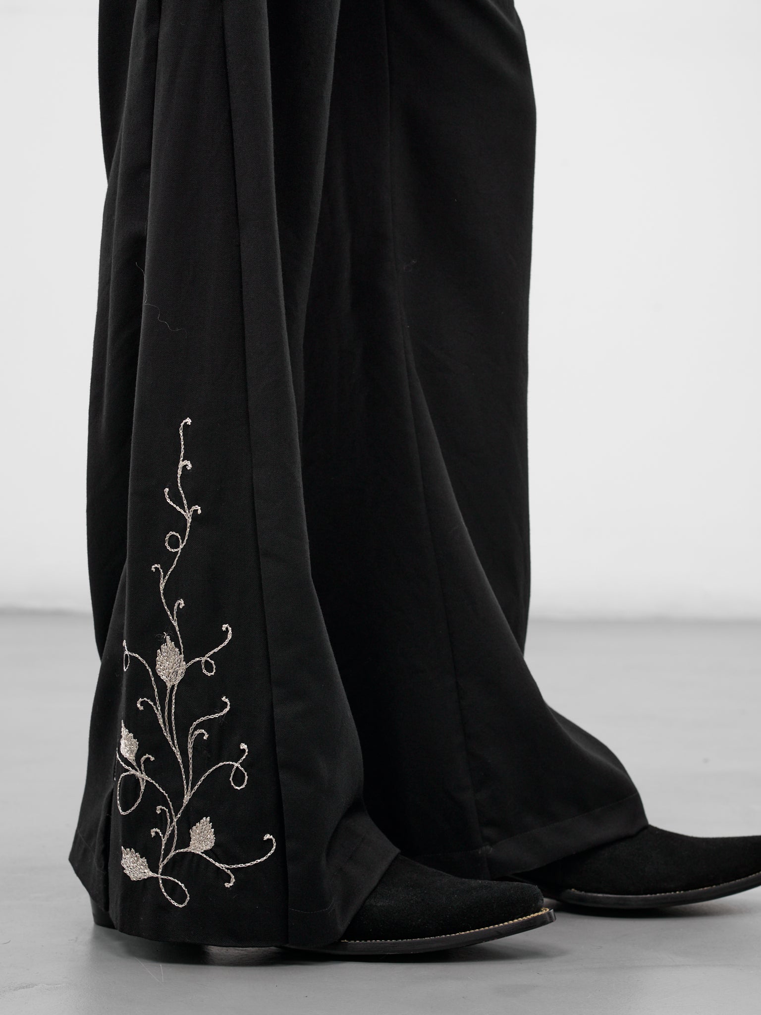 Altura Wool-Cashmere Embroidered Trousers (ALTURA-PANTS-BLACK)