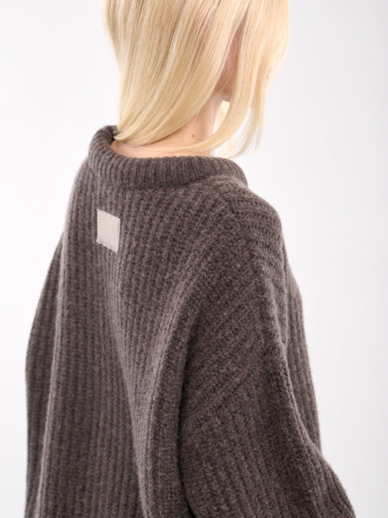 Knit Crewneck Sweater (AMBR2525-TAUPE)