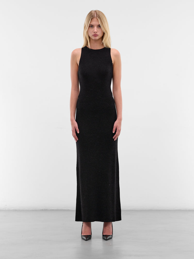 Black Lira Wool Maxi Dress (AMFW2517-BLACK)