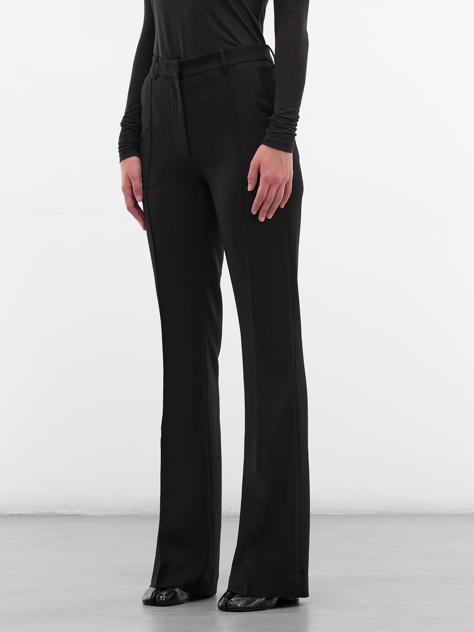 Black Vira Flared Trousers (AMFW2558-BLACK)