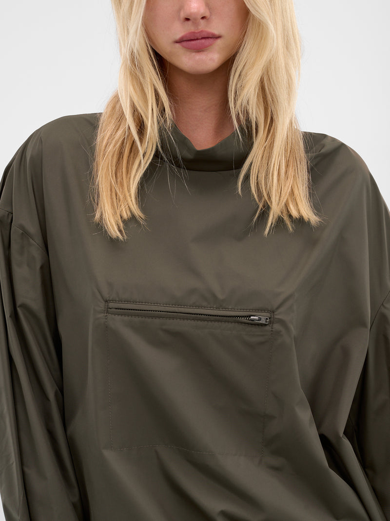 Khaki Aris Nylon Top (AMFW2562-DARK-KHAKI)