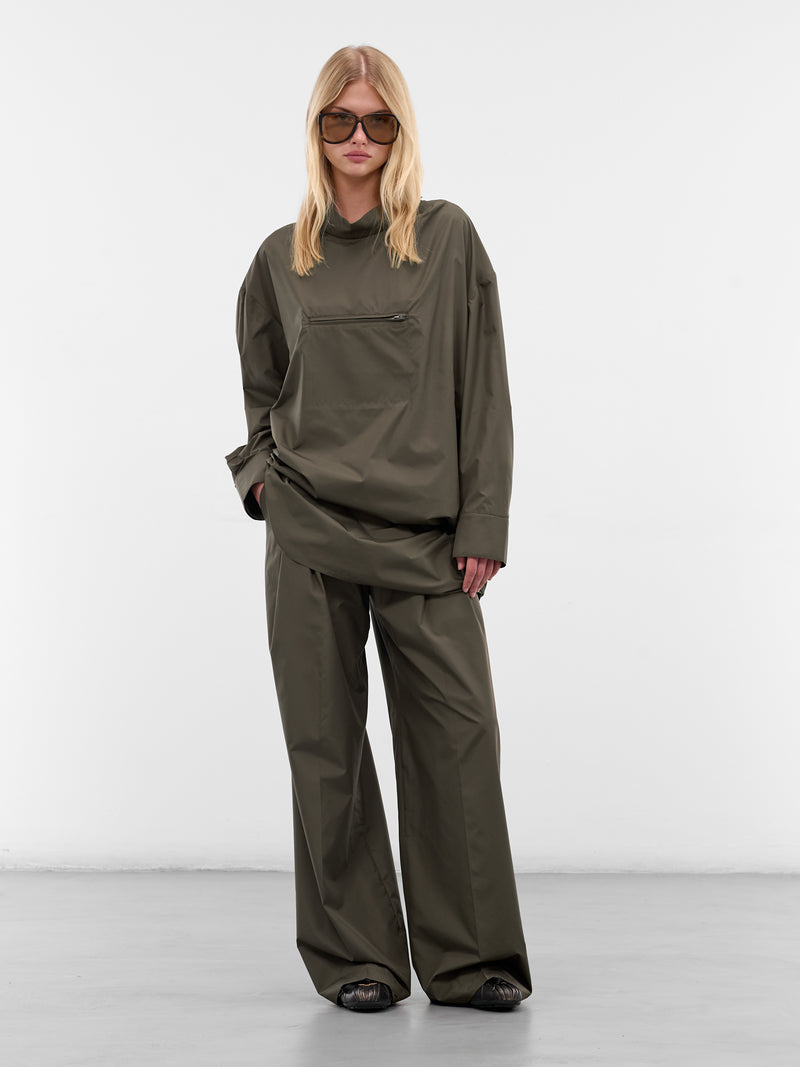 Khaki Aris Nylon Top (AMFW2562-DARK-KHAKI)