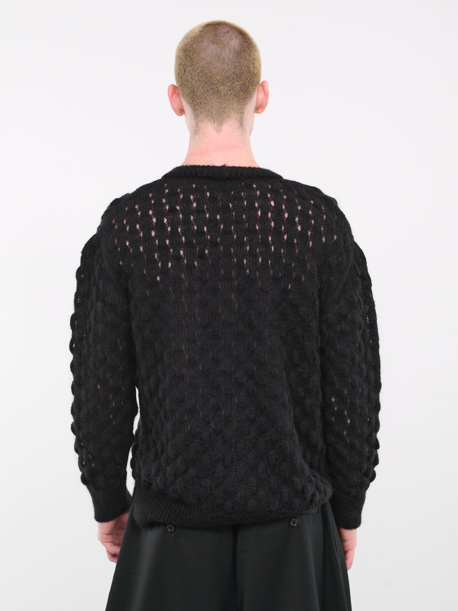Bubble Knit Cardigan (AMK11-0643-BLACK)