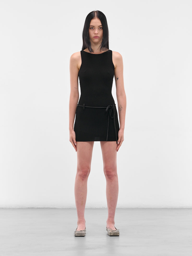 Black Zeal Mini Dress (AMPF2509-BLACK)