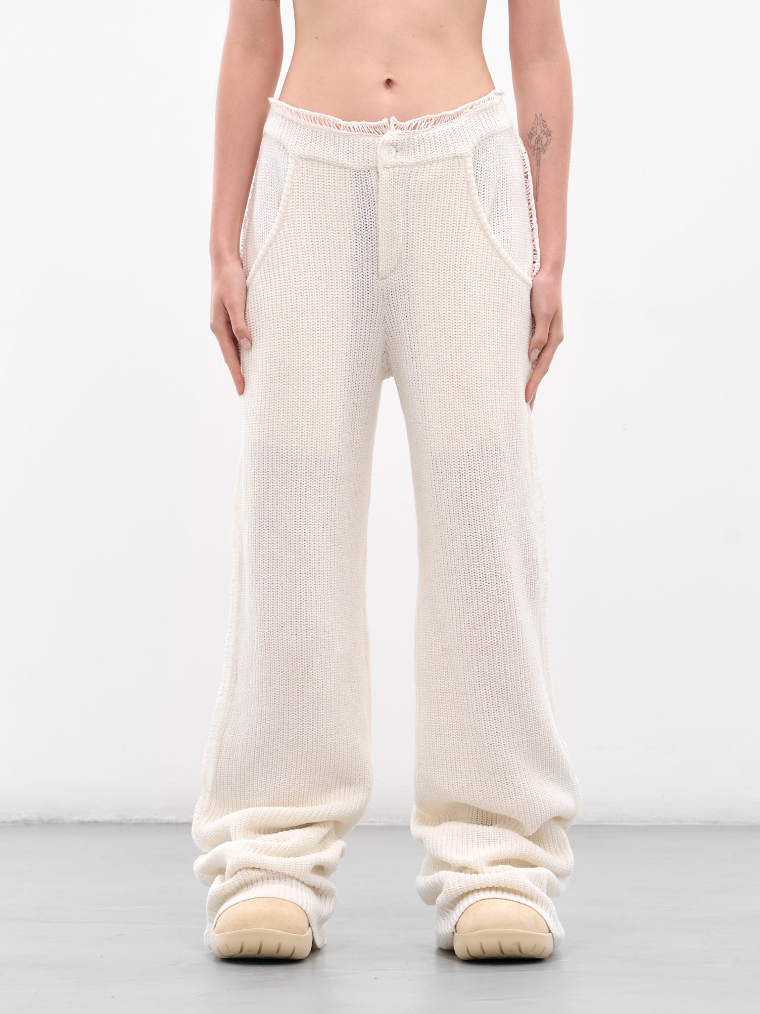 White Knit Mello Sweatpants (AMPF2546-MELLO-MILK)
