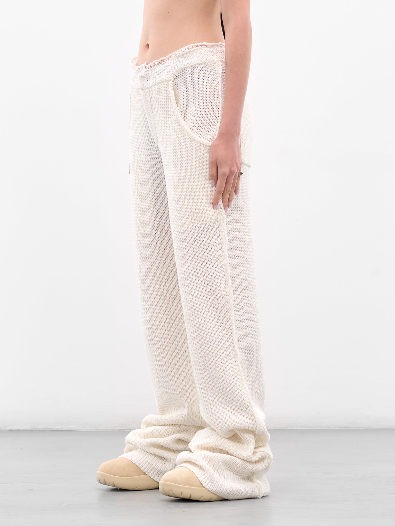 White Knit Mello Sweatpants (AMPF2546-MELLO-MILK)