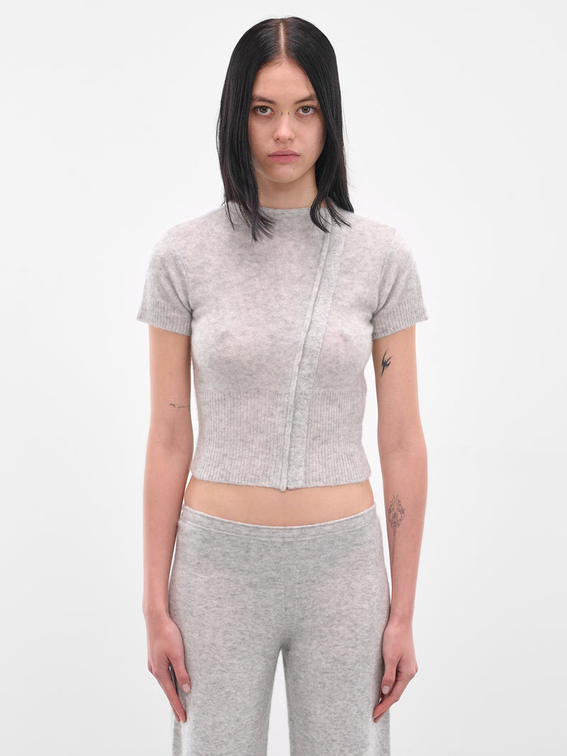 Gray Fog Knit Top (AMPF2581-FOG-GRAY)