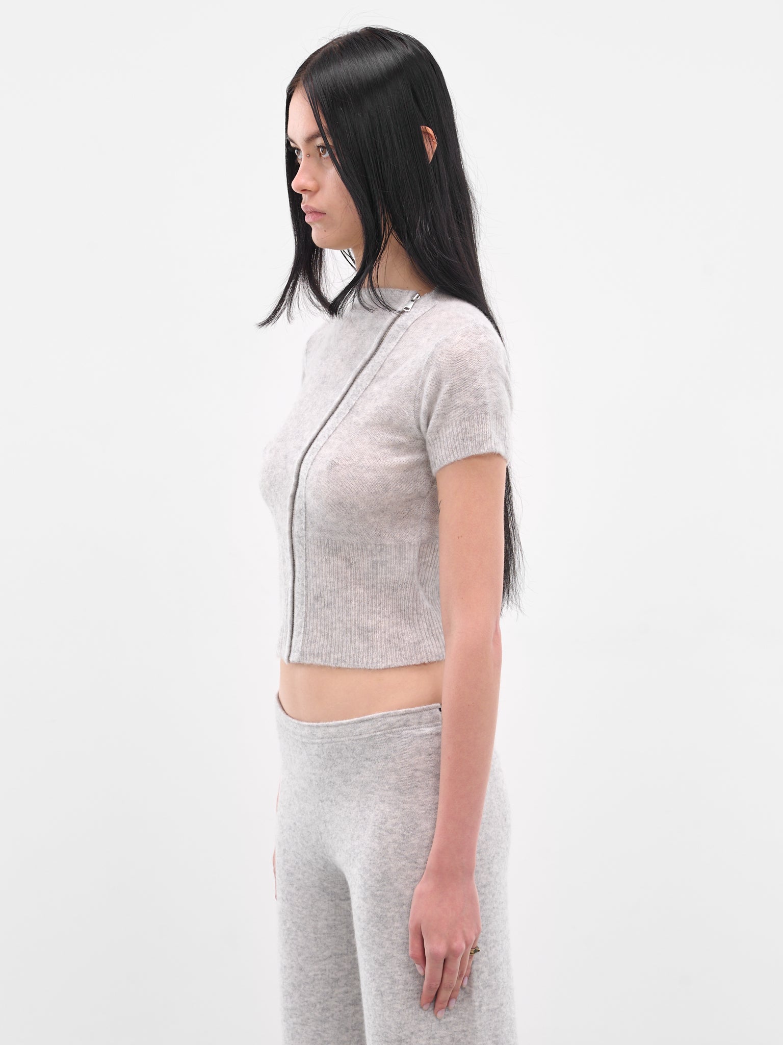 Gray Fog Knit Top (AMPF2581-FOG-GRAY)