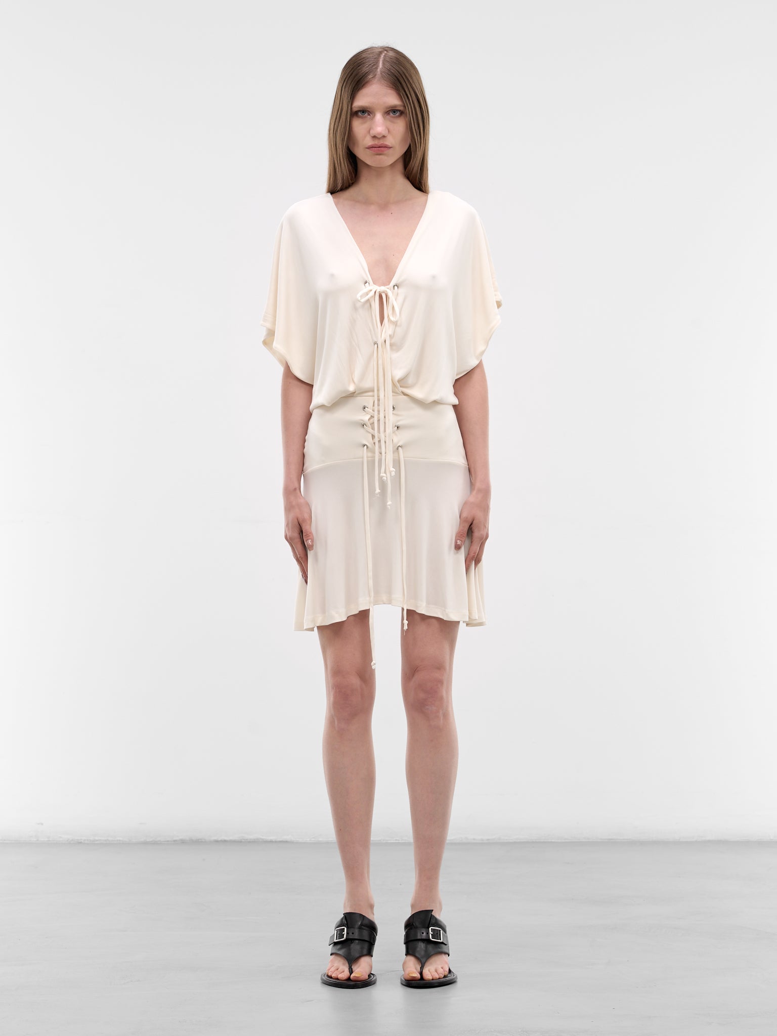 White Lotu Mini Dress (AMSS2606-LOTU-WHITE)
