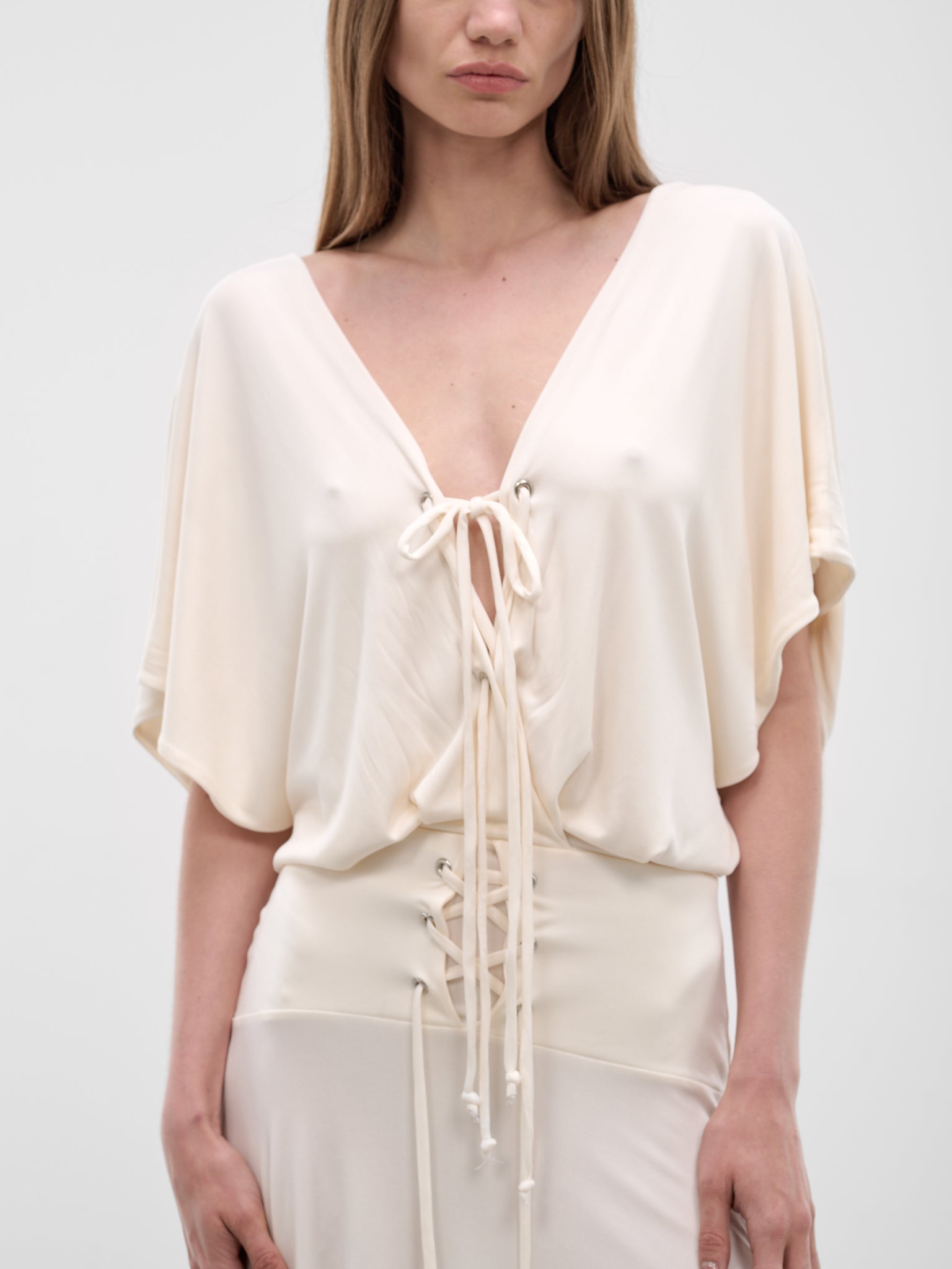 White Lotu Mini Dress (AMSS2606-LOTU-WHITE)