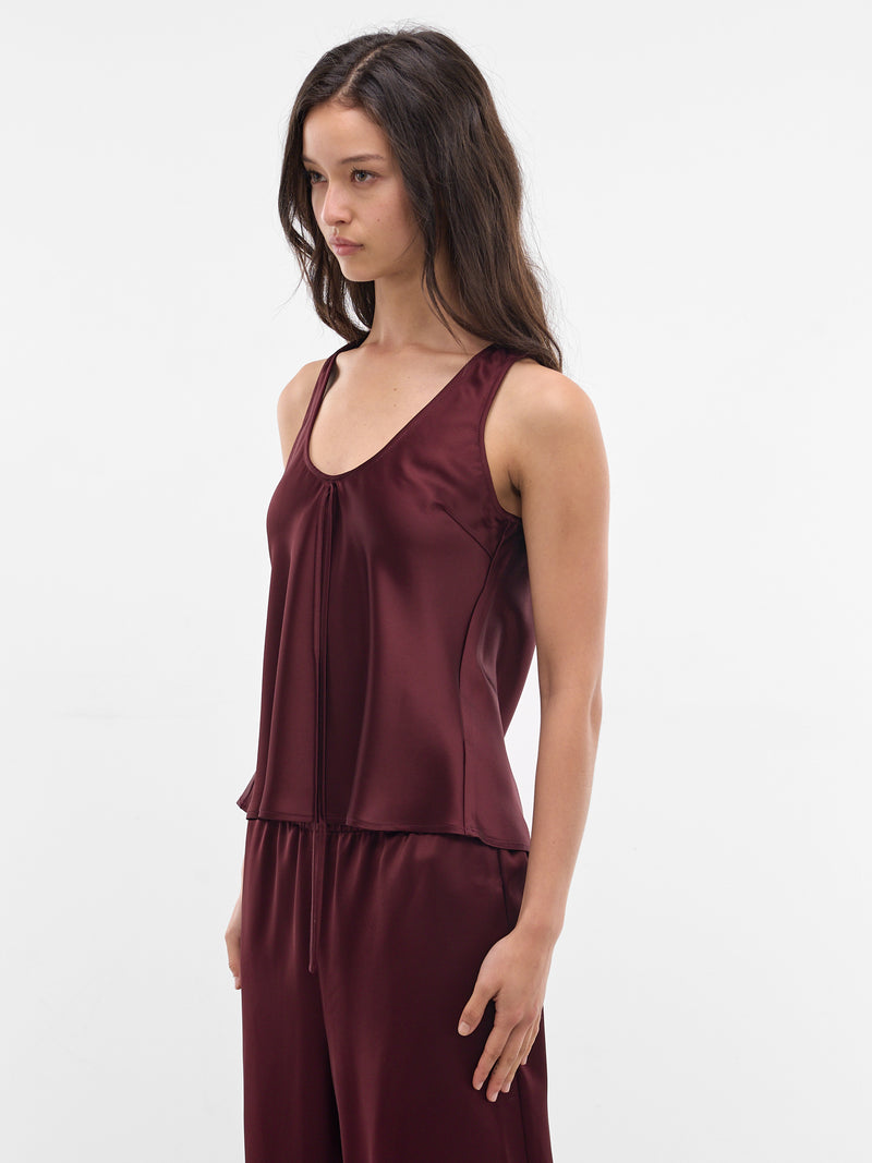 Melia Wine Satin Tank Top (AMSS2629-MELIA-WINE)