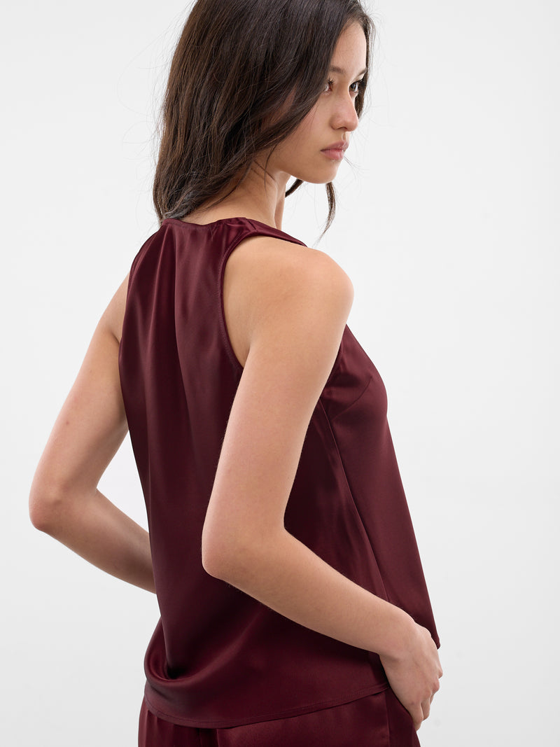 Melia Wine Satin Tank Top (AMSS2629-MELIA-WINE)