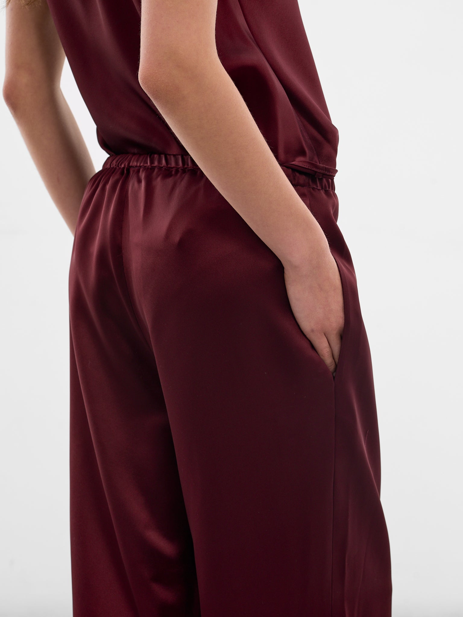 Melia Wine Satin Trousers (AMSS2631-MELIA-WINE)