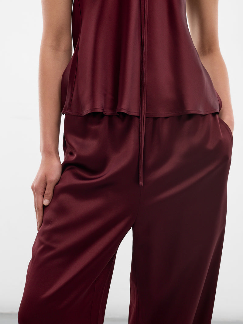 Melia Wine Satin Trousers (AMSS2631-MELIA-WINE)