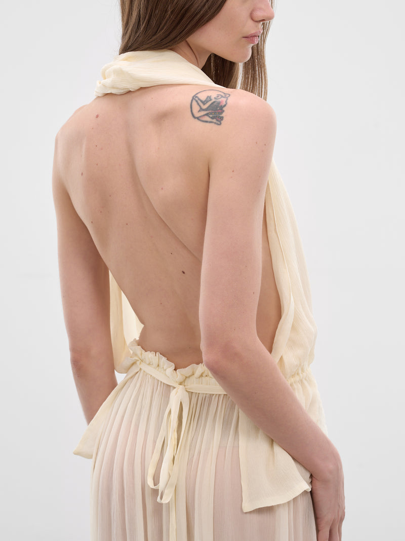 Ivory Palli Draped Top (AMSS2632-PALLI-IVORY)