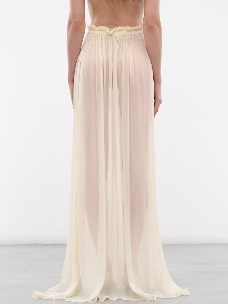 Ivory Palli Sheer Long Skirt AMSS2633-PALLI-IVORY