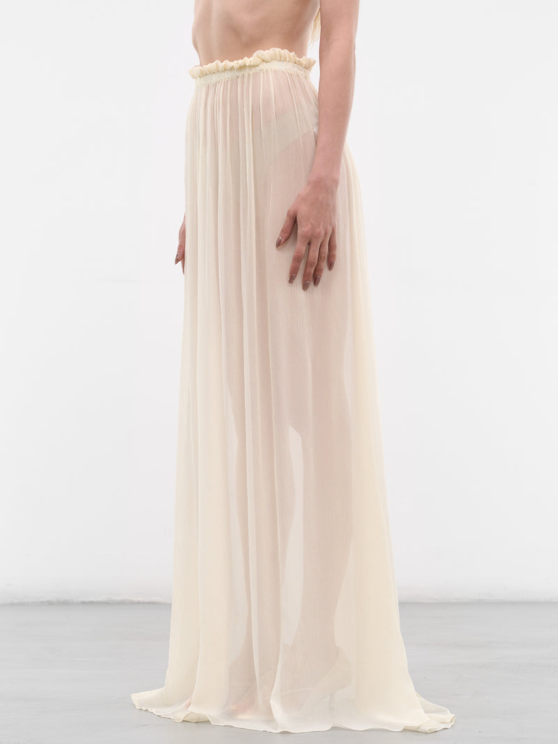 Ivory Palli Sheer Long Skirt AMSS2633-PALLI-IVORY