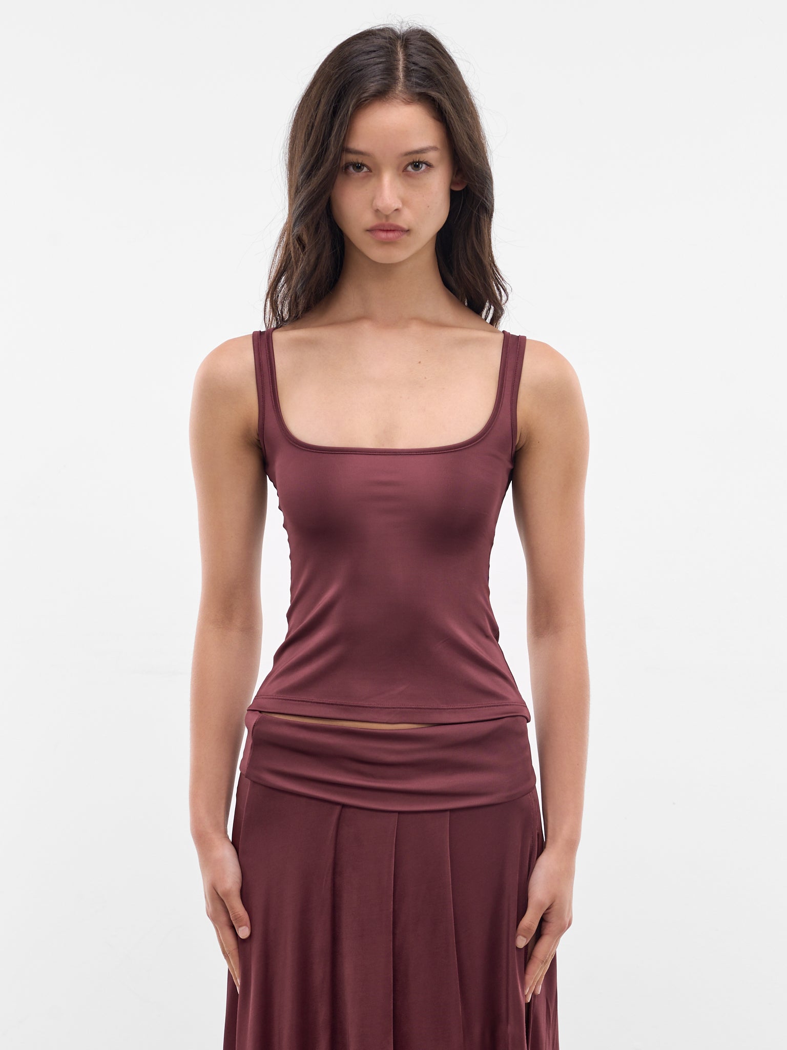 Cora Merlot Jersey Tank Top (AMSS2653-CORA-MERLOT)