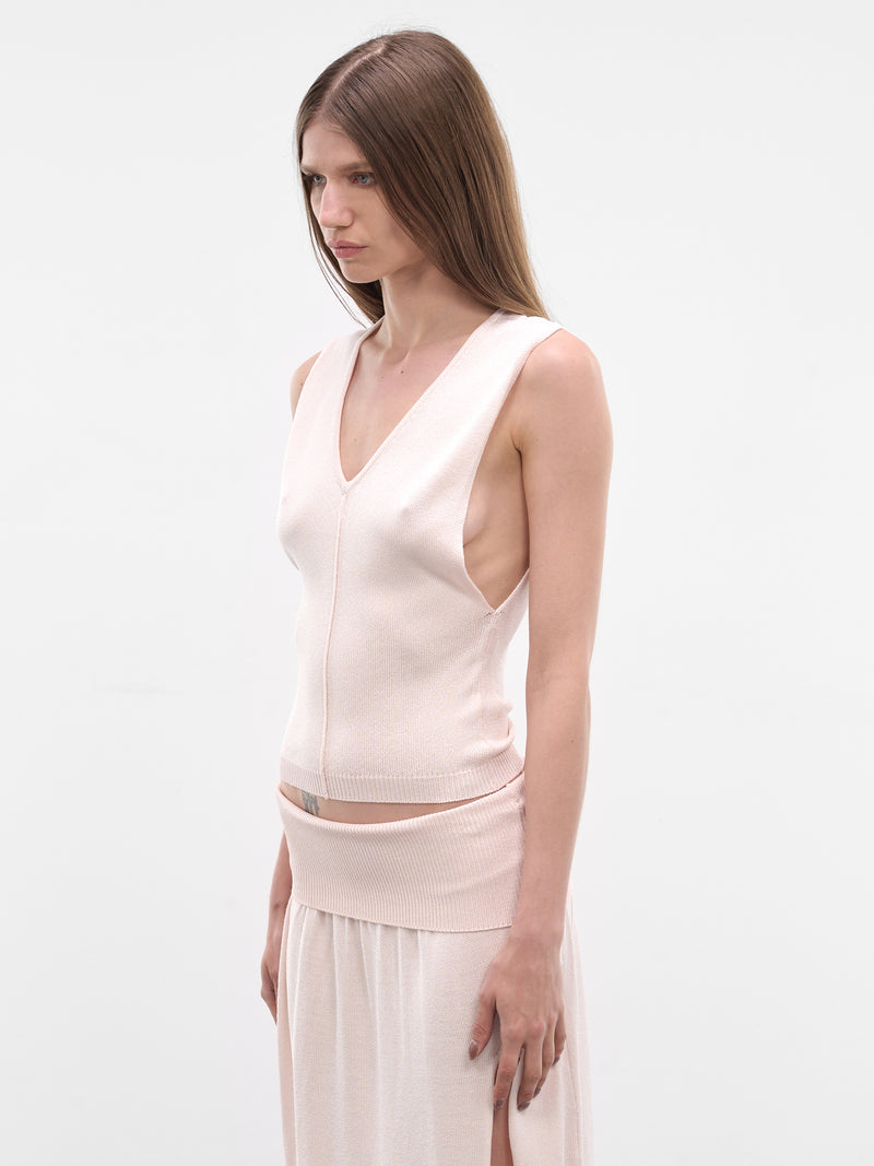 Pink Anis V-Neck Tank Top (AMSS2666-ANIS-PINK)