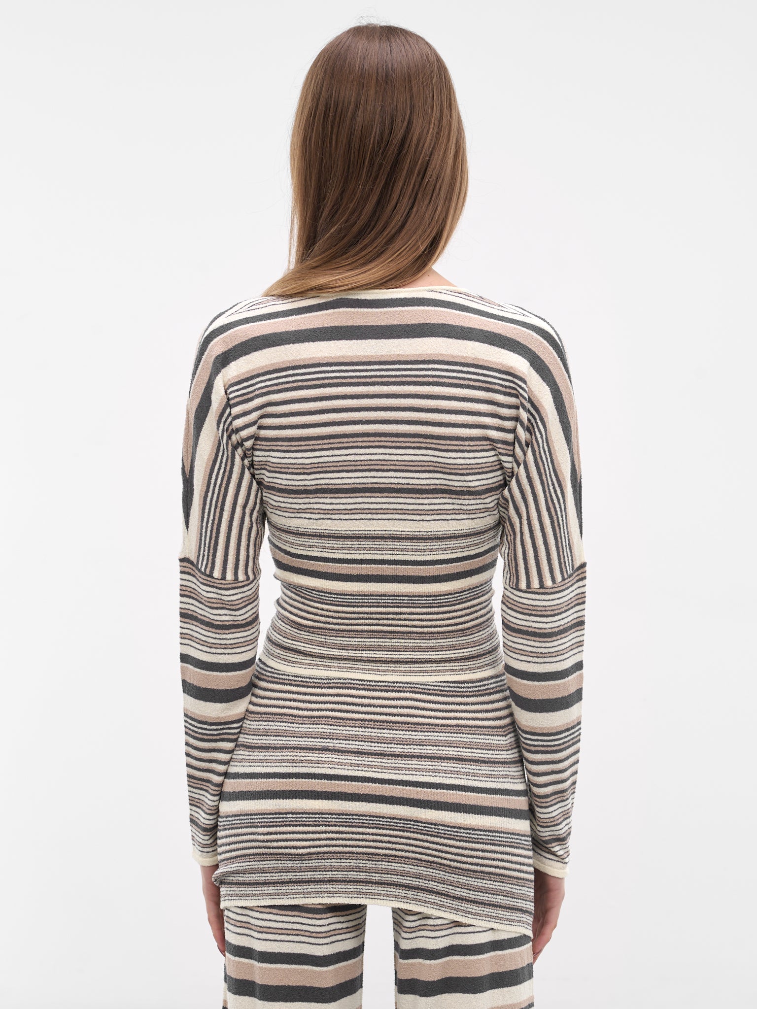 Gray Striped Evani Knit Top (AMSS2668-EVANI-ROSE-GRAY)