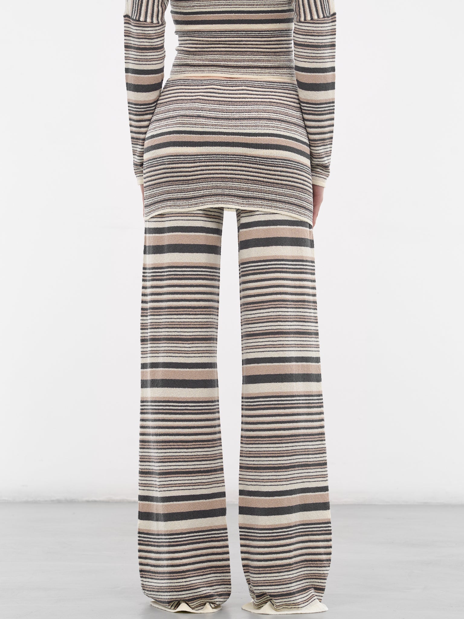 Gray Striped Evani Wide Pants (AMSS2669-EVANI-ROSE-GRAY)