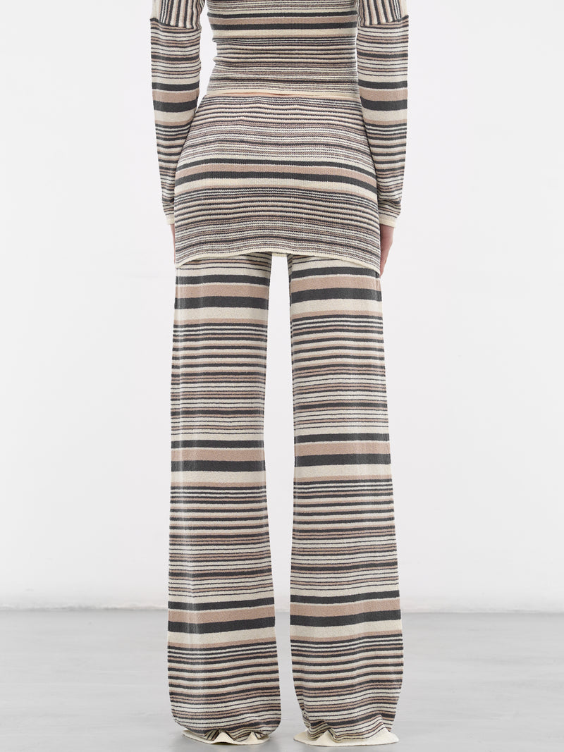 Gray Striped Evani Wide Pants (AMSS2669-EVANI-ROSE-GRAY)