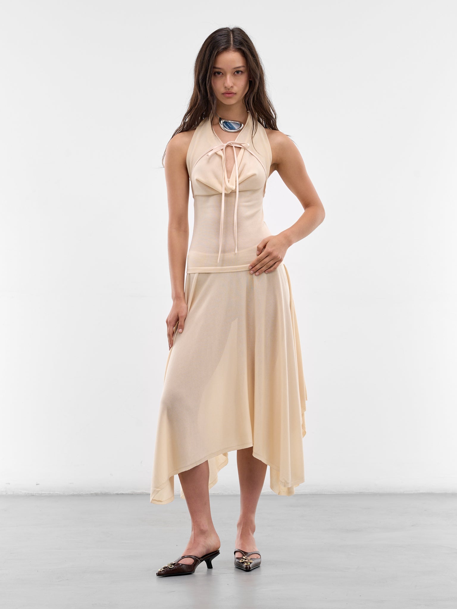 Dande Tencel-Silk Midi Skirt (AMSS2678-DANDE-BUTTERCREAM)