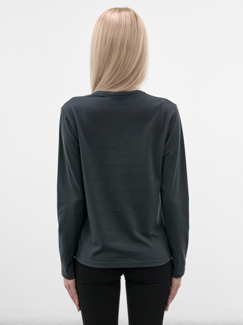 Green Graphic Long Sleeve Tee (AN001TP26AWGRN-GREEN)