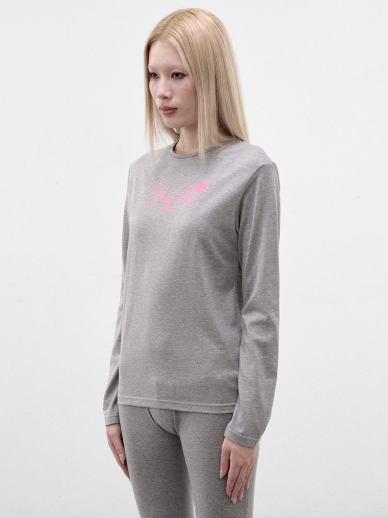 Gray Graphic Long Sleeve Tee (AN001TP26AWGRY-GRAY)